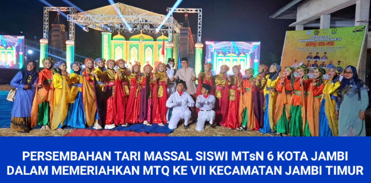 MERIAH : Pembukaan MTQ Ke-VII Kecamatan Jambi Timur dibuka dengan persembahan Tari dari Siswi MTsN 6 Kota Jambi. MERIAH : Pembukaan MTQ Ke-VII Kecamatan Jambi Timur dibuka dengan persembahan Tari dari Siswi MTsN 6 Kota Jambi.